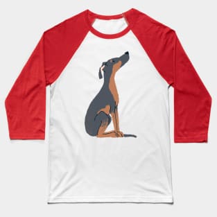 Doberman Illustration Baseball T-Shirt